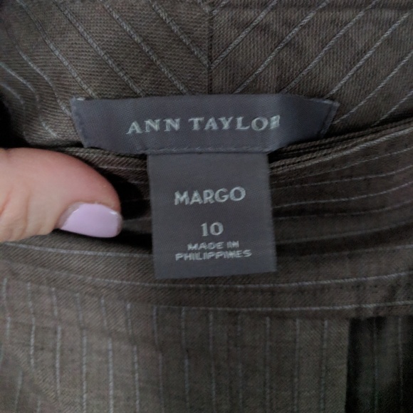 🌟Ann Taylor Wide Leg Pinstripe Margo Trousers - Picture 2 of 6